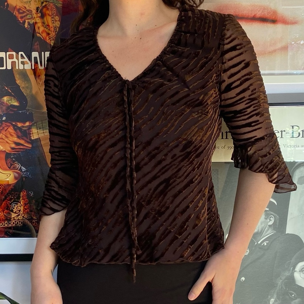 Vintage brown blouse